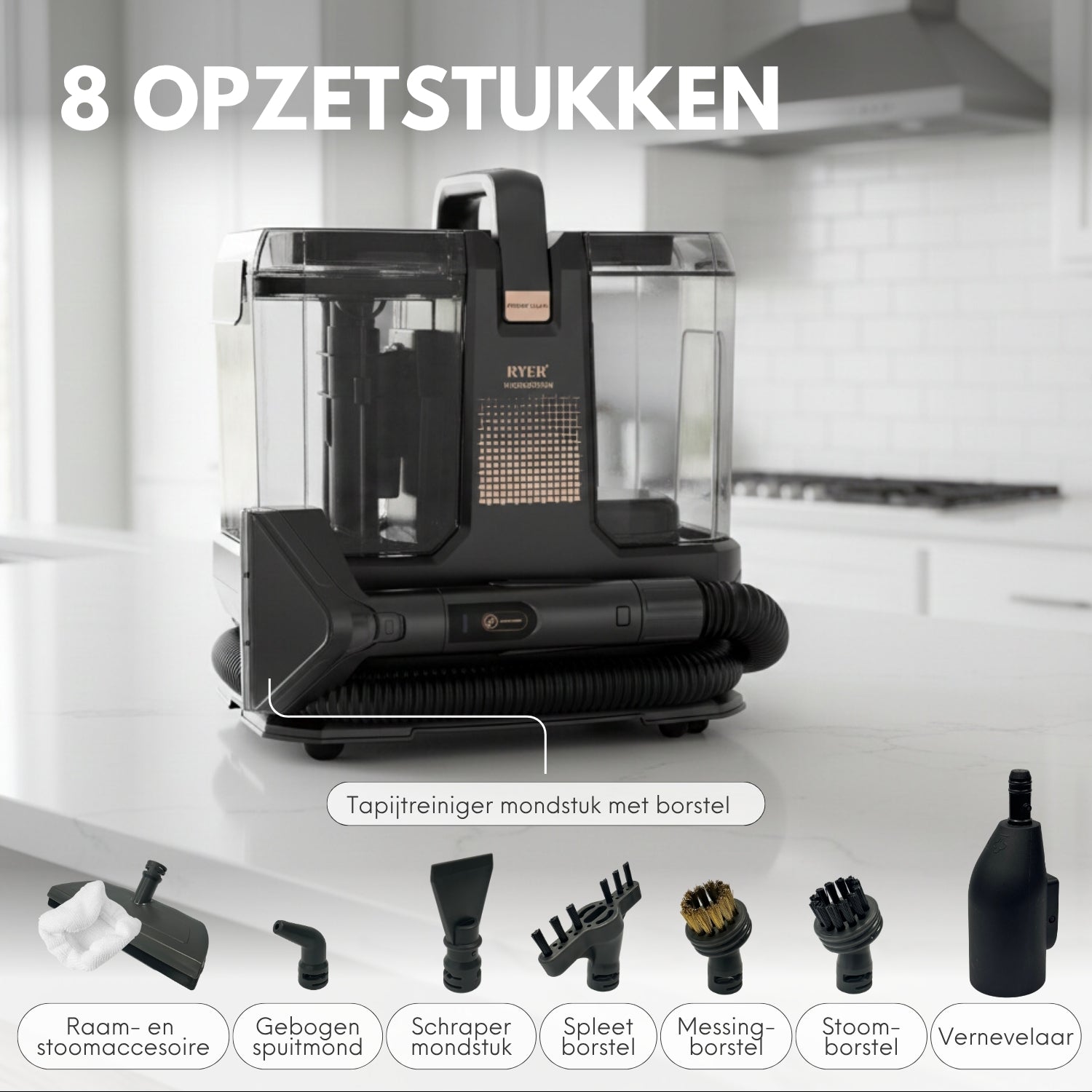 RYER Hybrid – 2-in-1 Vlekkenreiniger & Stoomreiniger